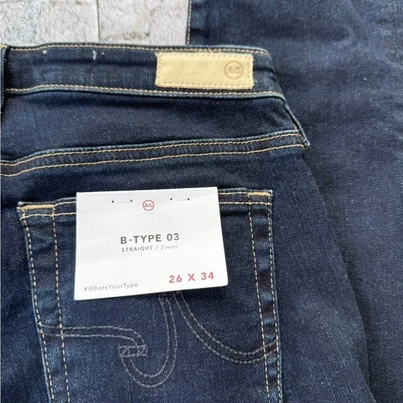 AG Adriano Goldschmied B Type 03 Straight Jeans Size 26x34 - Picture 10 of 11